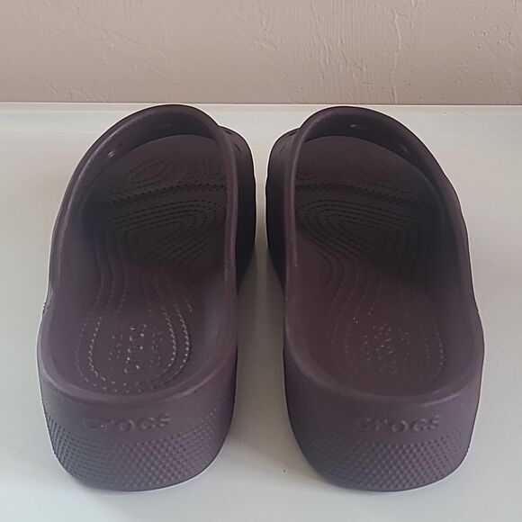 Crocs Classic Platform Slides Sandals Dark Cherry Size 6 - Picture 6 of 13